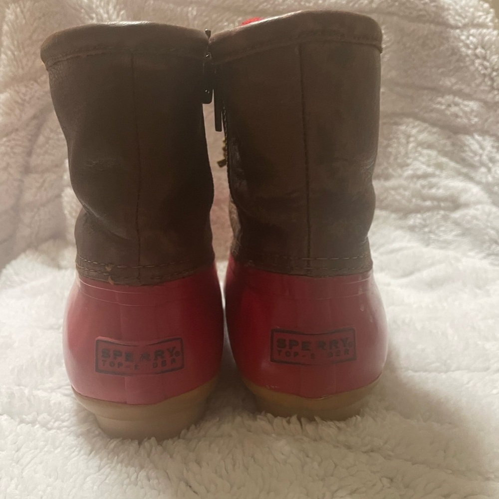 Red Sperry Duck Boots size 6